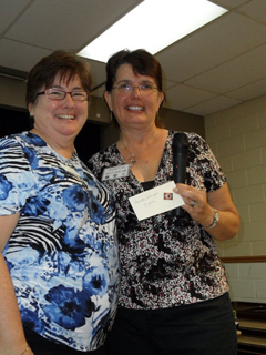 Photos submitted by Patricia Serio  (L-R)  Club President Kay Taylor & 5 Yr. Member Annette Bellingar 