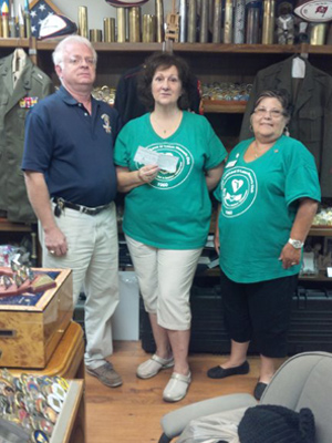Photos submitted by Patricia Serio Support the Troops Rep., Mary Anne Lykins & Chair Donna Losch