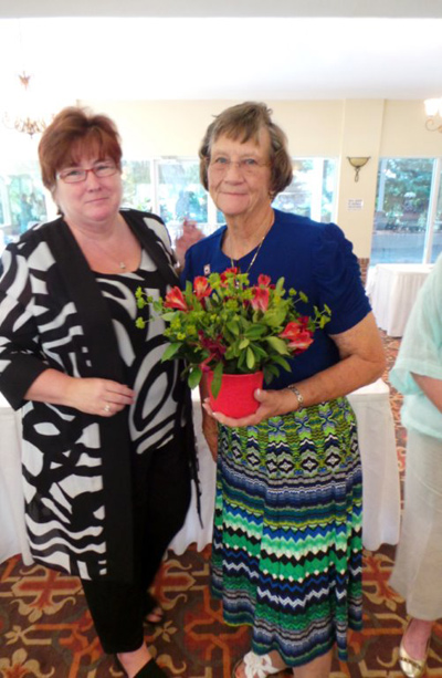 Club President Kay Taylor and Phyllis Hoedt – 40 years of service