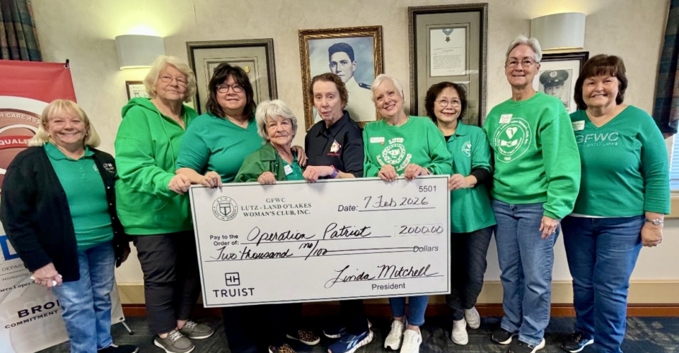 Club Donates to Baldomero Lopez State Veterans' Nursing Home.