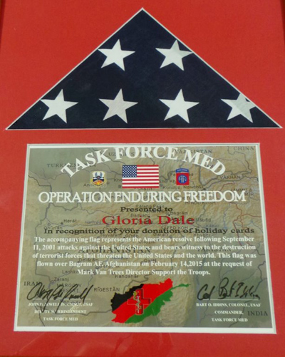 Framed Flag & Commendation Plaque