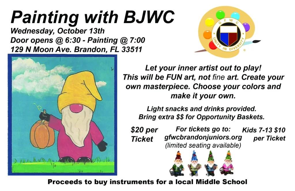 Brandon Jr. Woman's Club Paint Party