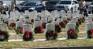 Veterans' Graves with Wreaths