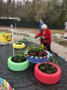 Watering Flowers 