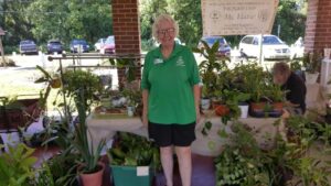 Member Elaine Pittman, a/k/a “The Plant Lady”, selling her beautiful plants.     