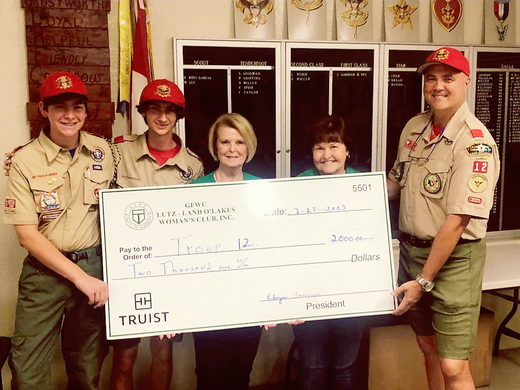 Club Donates to Local Boy Scouts