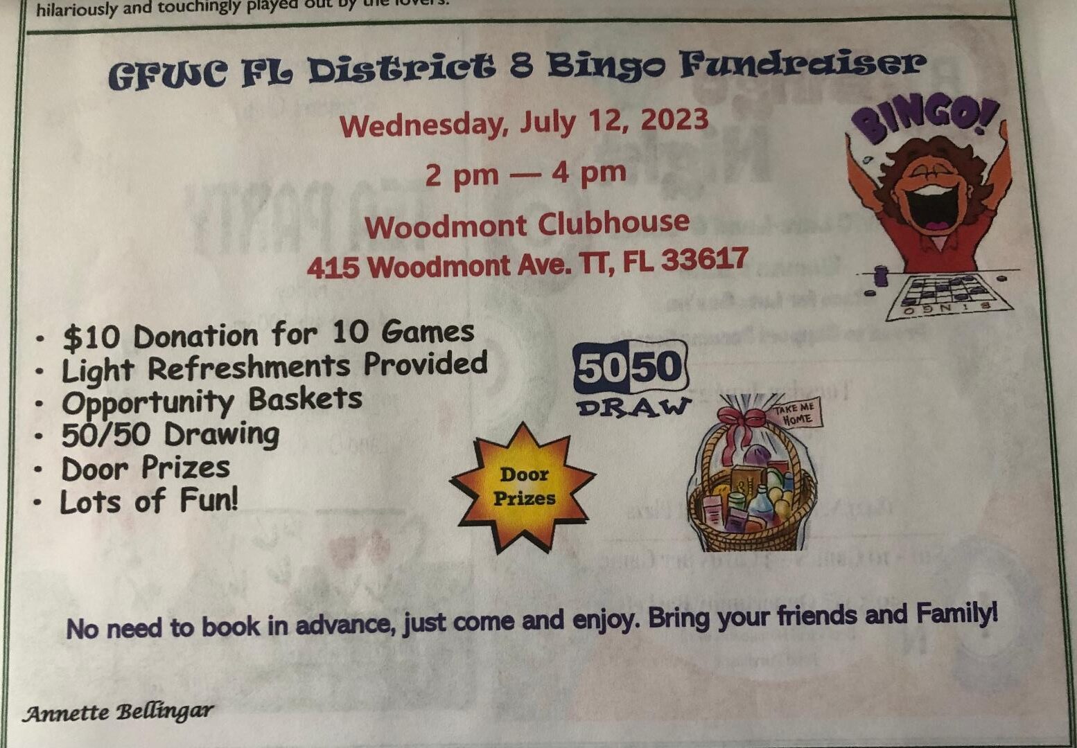 District 8 Fundraiser @ Woodmont Clubhouse