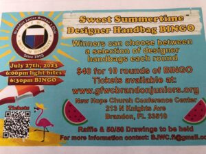 Brandon Juniors Womens Club Bingo Fundraiser @ New Hope Church Conference Center