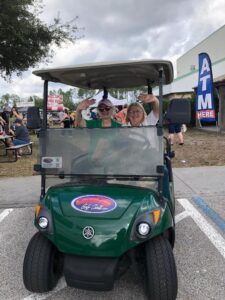 Golf Cart Driver and Club Member