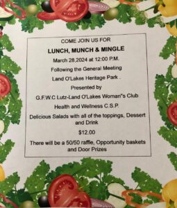 General Meeting & Lunch, Munch and Mingle @ Heritage Park