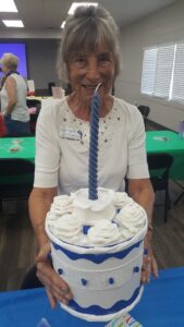 Member with Birthday Cake Centerpiece