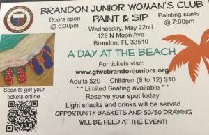 Brandon Junior Woman's Club Paint & Sip @ Brandon Club House