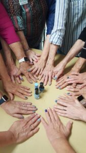 Members Paint 1 Fingernail Blue in support of National Child Abuse Prevention Month