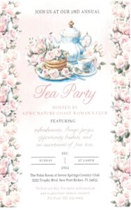 Tea Party Hosted by GFWC Nature Coast Woman's Club @ Seven Springs Country Club