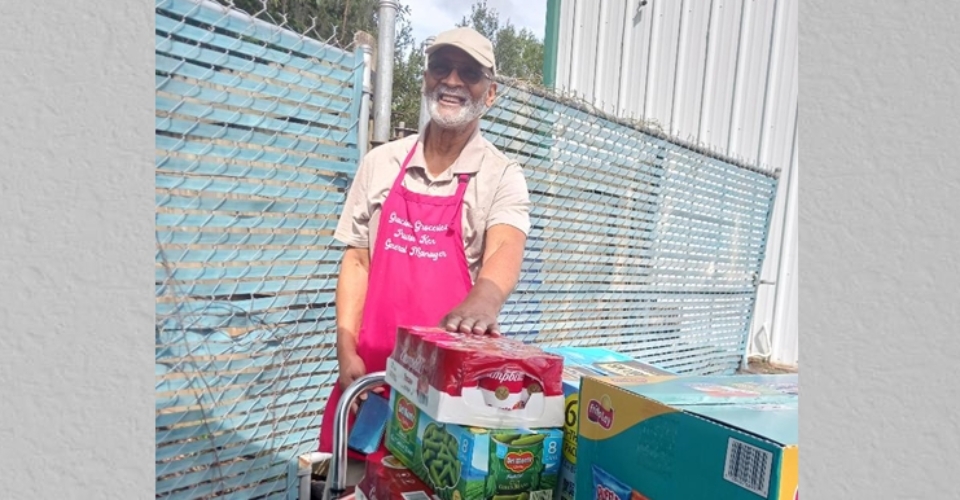 Club donations to Father and Son Love Free Food Pantry