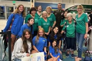 Little Women of Lutz and the Lutz-Land O Lakes Woman's Club Welcoming Home an Honor Flight