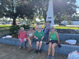 Members Resting After Clean Up