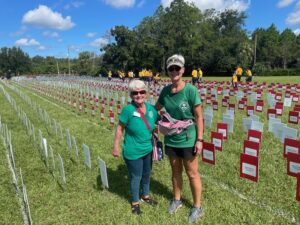 Club Members that helped set up the 9-11 memorial.