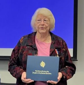 Club Member Receives DAR Distinguished Citizen Medal.