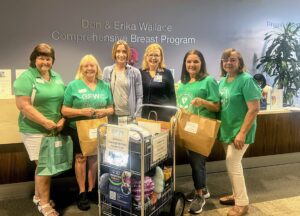 Members delivered comfort items to Moffitt Cancer Center.