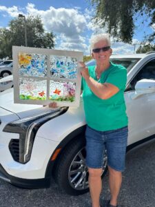 Member Showing Off Her Resin Art Picture