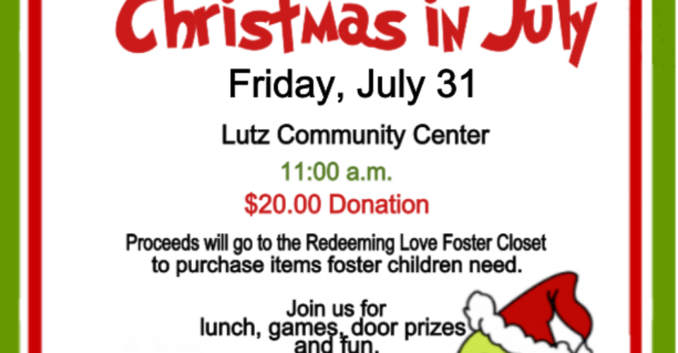Christmas in July Grinch flyer