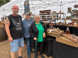 Robbie & Diane Blake 3rd place crafts for their whiskey trays