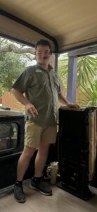 Zookeeper Shane Narrating the Safari Ride.